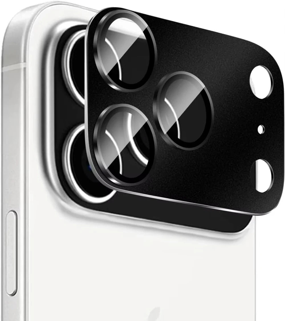 NNBILI For Phone 17 Pro Max Camera Lens Protector Strong Adsorption Metal 9H+ Tempered Glass Camera Screen Full Protective Cover