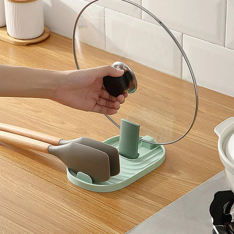 Foldable Kitchen Utensil & Lid Storage Rack