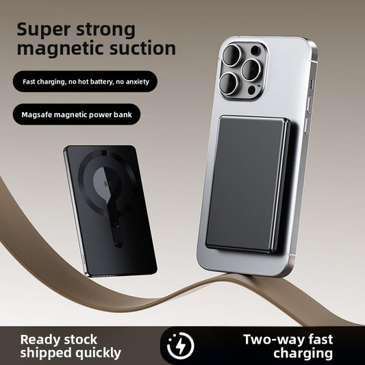 Ultra-Thin Wireless Power Bank – Portable Charging for iPhone & Android