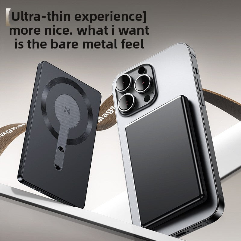 Ultra-Thin Wireless Power Bank – Portable Charging for iPhone & Android