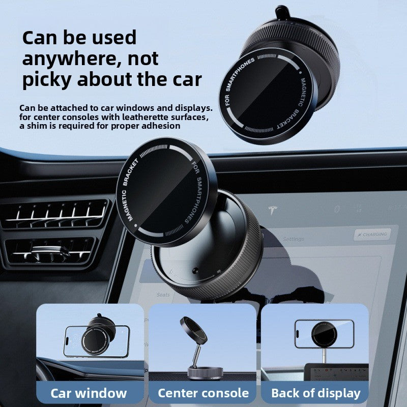 Magnetic Vacuum Car Phone Holder with 360° Rotation & MagSafe Support
