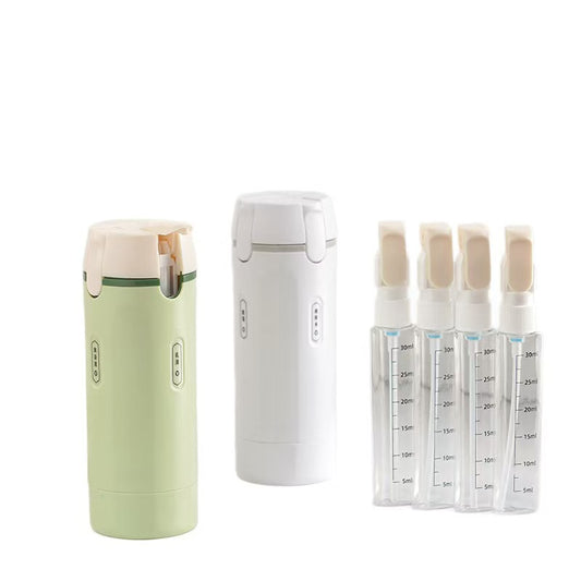 Four-In-One Travel Dispensing Bottle for Toiletries
