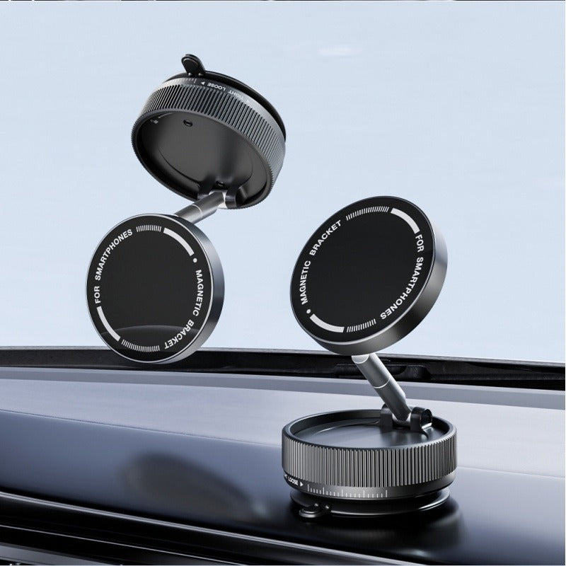 Magnetic Vacuum Car Phone Holder with 360° Rotation & MagSafe Support