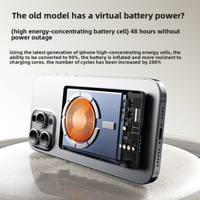 Ultra-Thin Wireless Power Bank – Portable Charging for iPhone & Android