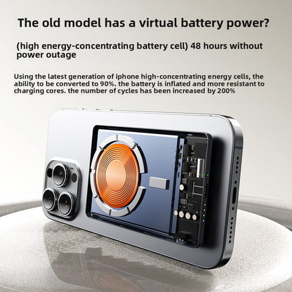 Ultra-Thin Wireless Power Bank – Portable Charging for iPhone & Android