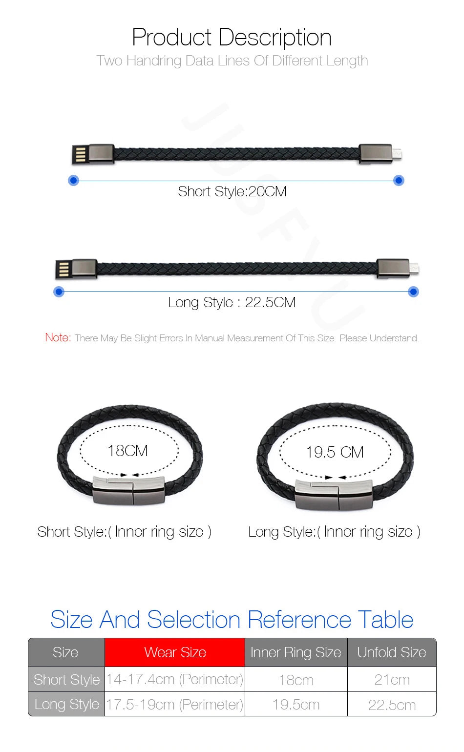 Bracelet USB Charging Cable | iPhone & USB-C
