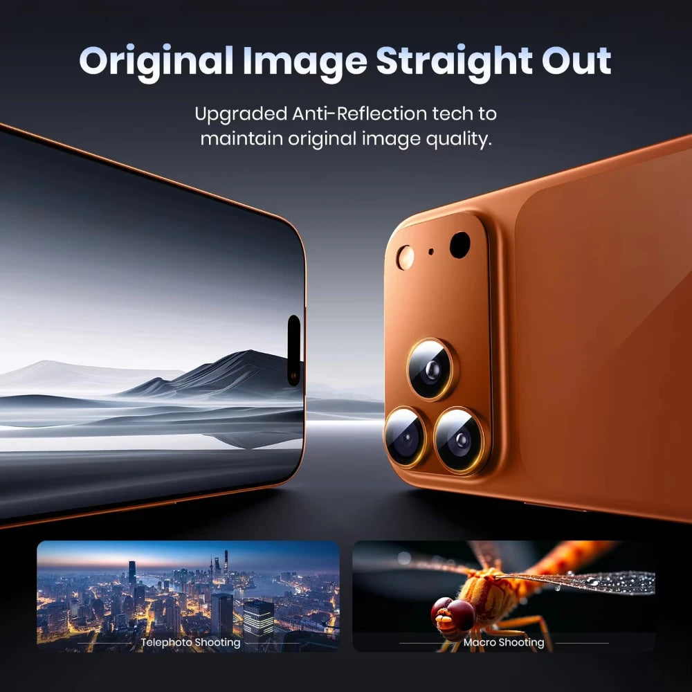 NNBILI For Phone 17 Pro Max Camera Lens Protector Strong Adsorption Metal 9H+ Tempered Glass Camera Screen Full Protective Cover