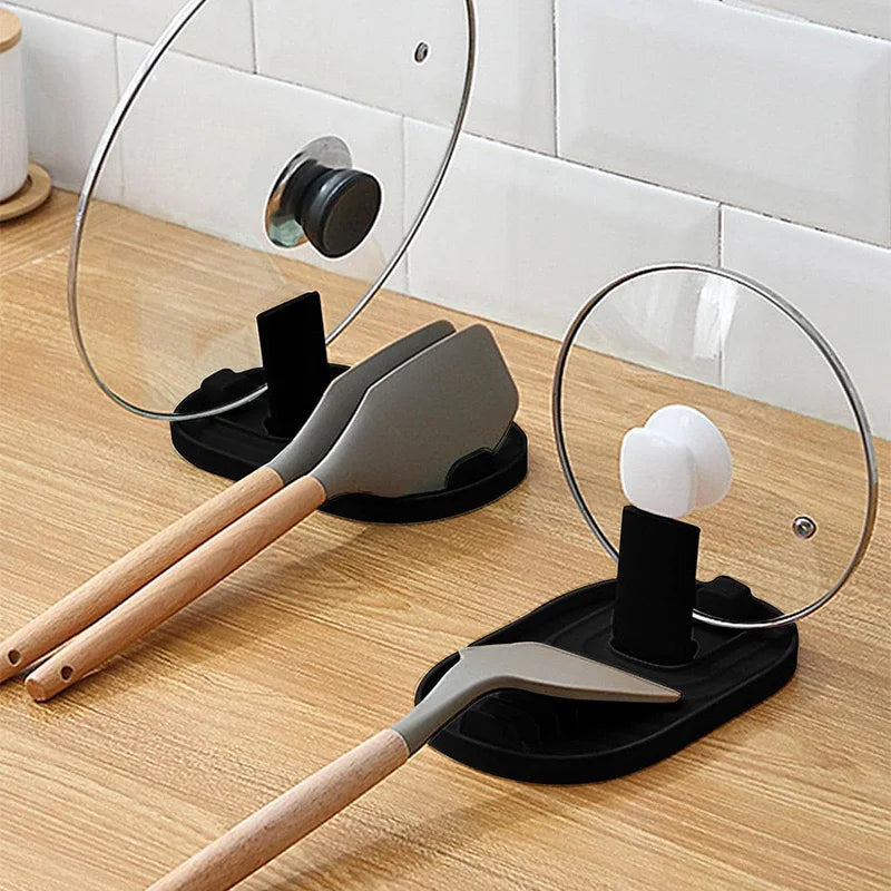 Foldable Kitchen Utensil & Lid Storage Rack