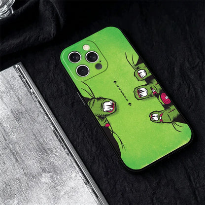 Horror Zombie Skeleton Green Phone Case Cover for Iphone 11 12 13 Mini 14 15 Plus 16 17 Pro Max 17E 16E XS 7 8 Air SE Black Soft