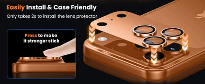 NNBILI For Phone 17 Pro Max Camera Lens Protector Strong Adsorption Metal 9H+ Tempered Glass Camera Screen Full Protective Cover