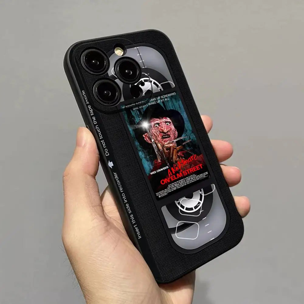 Horror Movie Video Phone Case For iPhone 17 16 15 14 13 12 Mini 11 Pro Max Soft Silicone Cover