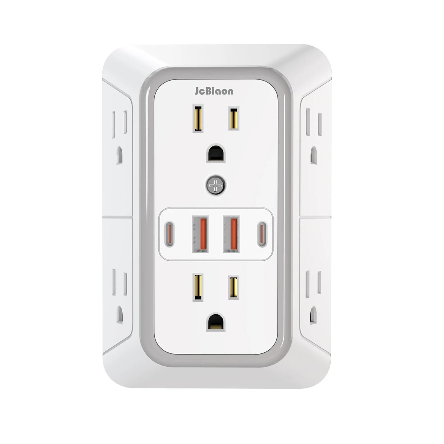 Power Strip 6 AC Outlets with 2 USB & 2 Type-C Ports