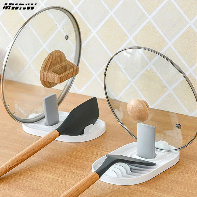 Foldable Kitchen Utensil & Lid Storage Rack