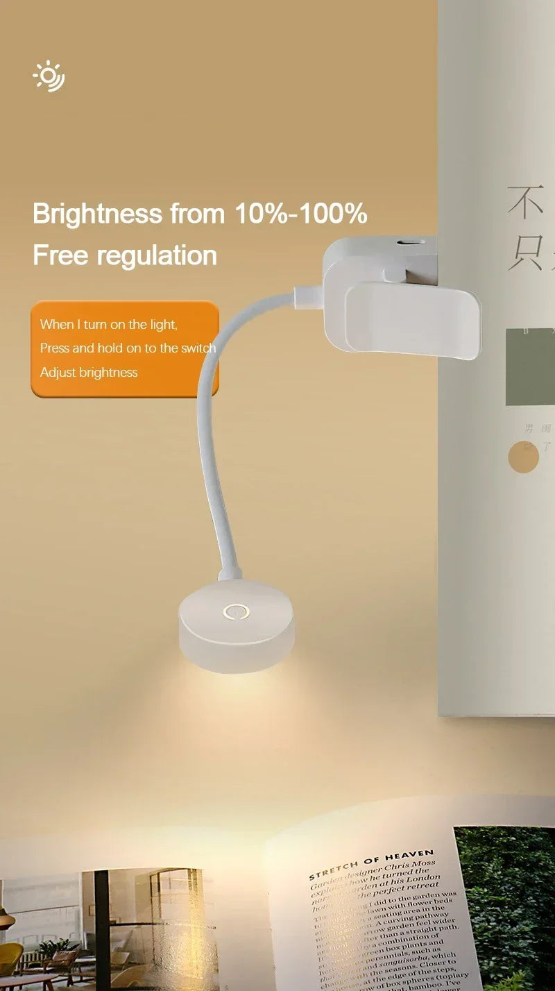 Clip-On LED Book Light – Eye Protection Reading Lamp