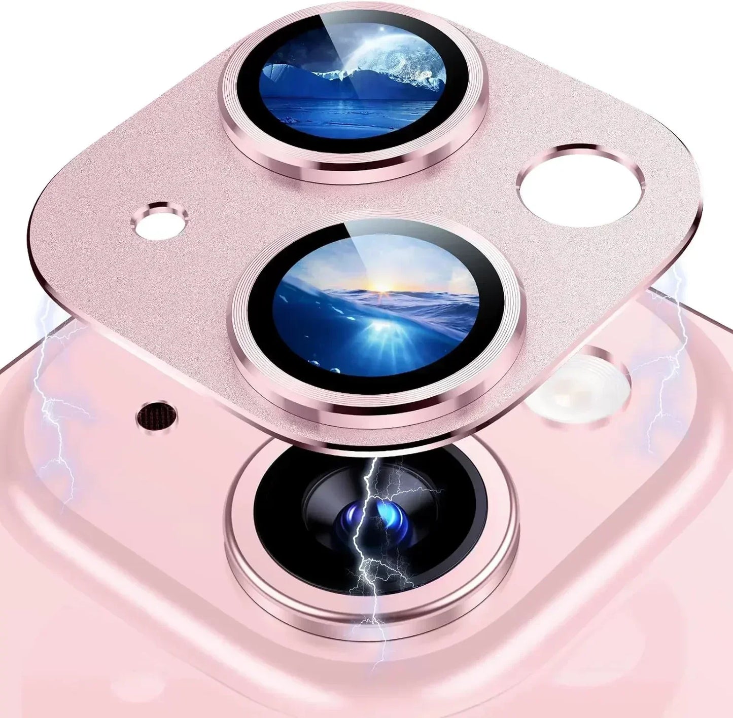 Titanium Black Metal Glass Camera Lens Screen Protector, Protection Cover For IPhone 15 Pro Max, 14 Plus, 13, 15 Pro, 14Pro