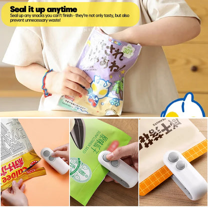 2-in-1 Rechargeable Mini Bag Sealer with Cutter