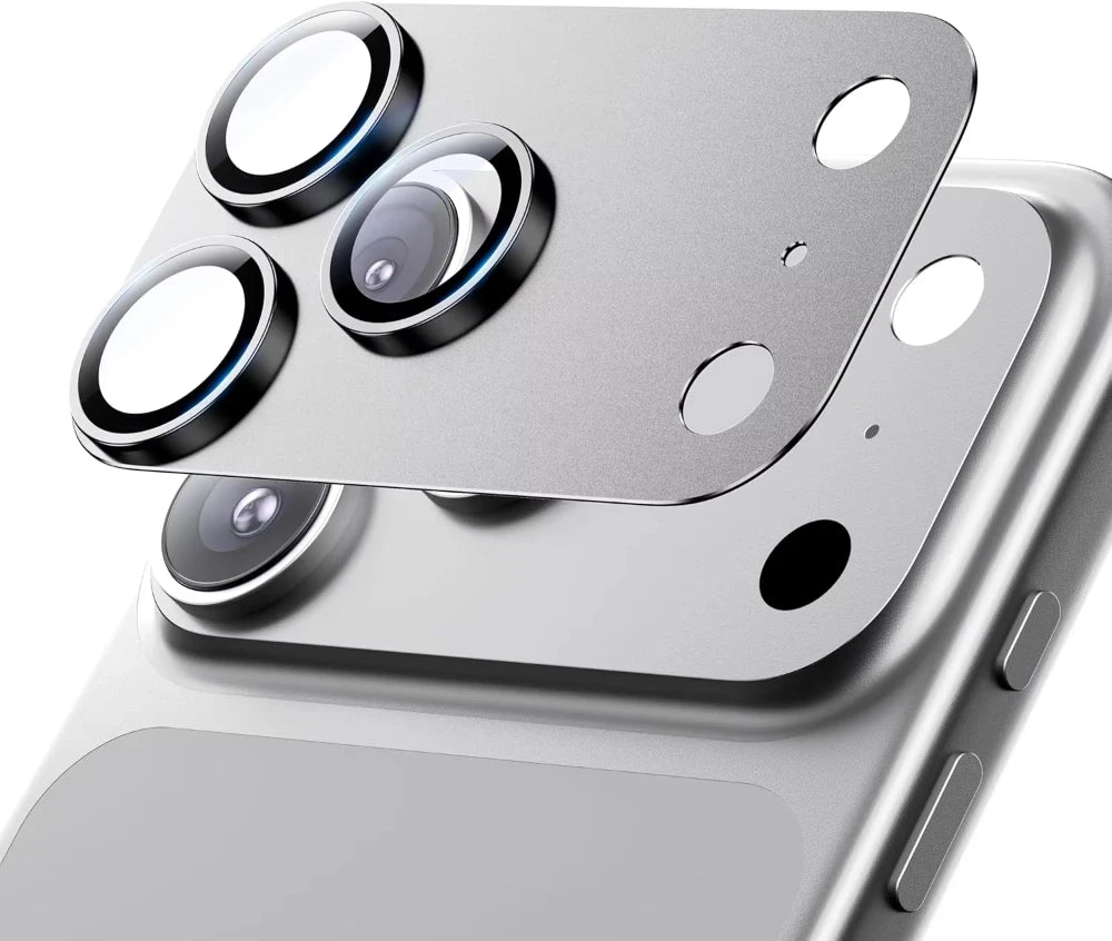 NNBILI For Phone 17 Pro Max Camera Lens Protector Strong Adsorption Metal 9H+ Tempered Glass Camera Screen Full Protective Cover
