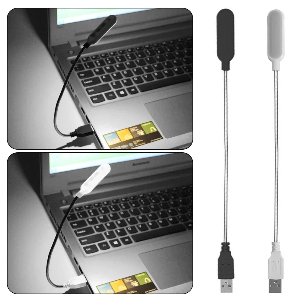 Mini USB LED Reading Lamp – Flexible Neck for Laptop, Power Bank & PC