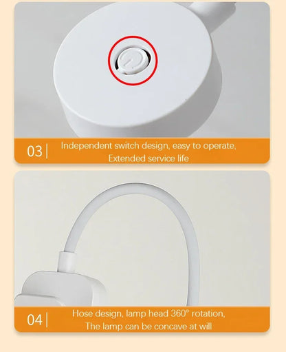 Clip-On LED Book Light – Eye Protection Reading Lamp