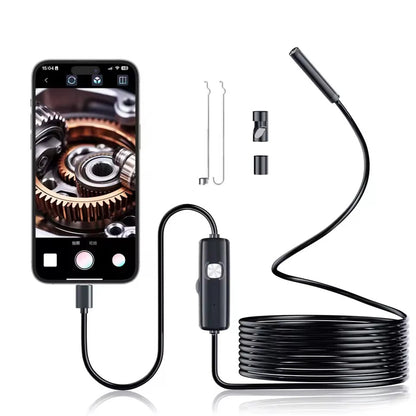 USB Endoscope Camera – IP67 Waterproof Inspection Borescope for Android & PC