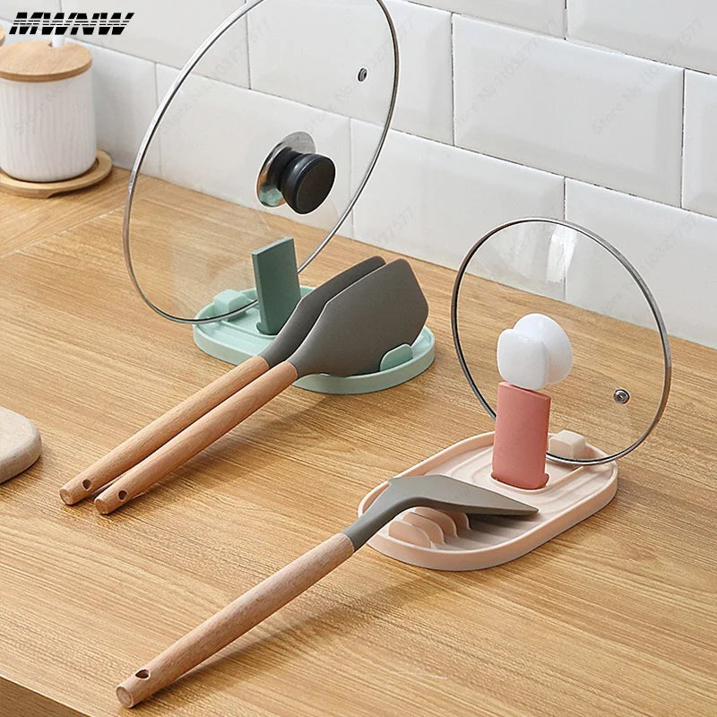 Foldable Kitchen Utensil & Lid Storage Rack