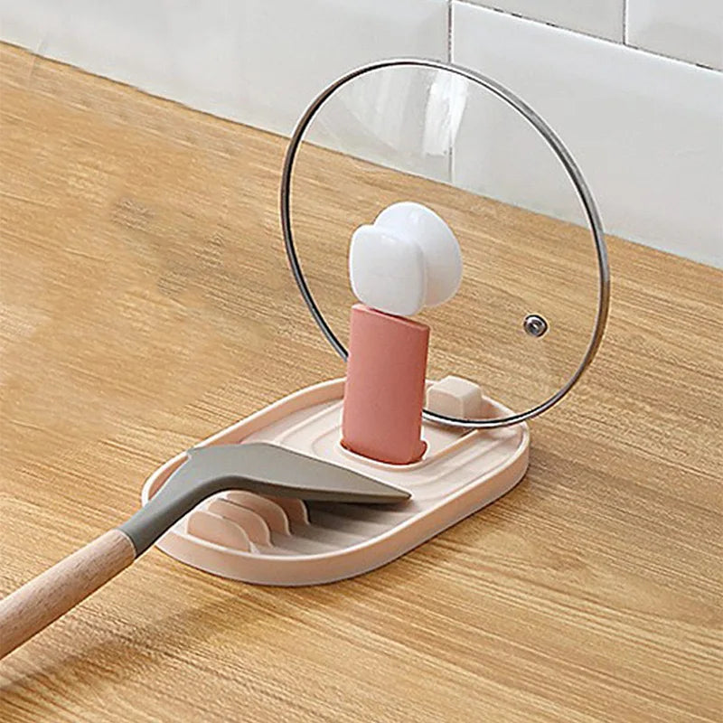 Foldable Kitchen Utensil & Lid Storage Rack