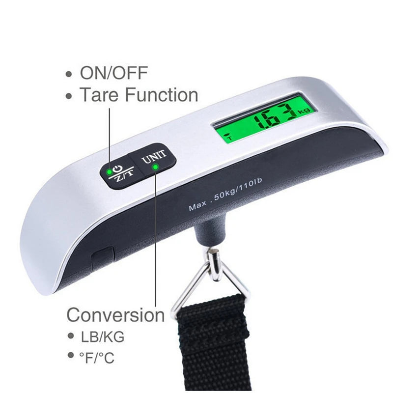 Portable Digital Luggage Scale – 50kg/110lb LCD Display