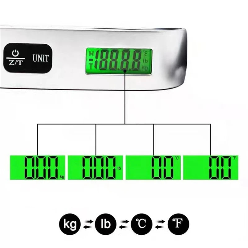 Portable Digital Luggage Scale – 50kg/110lb LCD Display
