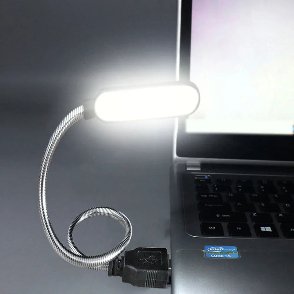 Mini USB LED Reading Lamp – Flexible Neck for Laptop, Power Bank & PC