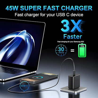 45W Super Fast Charger & USB-C Cable