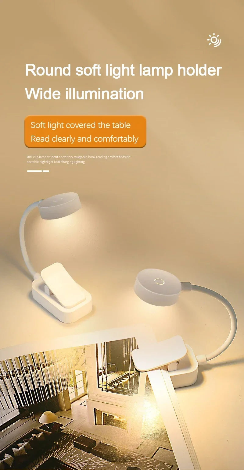 Clip-On LED Book Light – Eye Protection Reading Lamp
