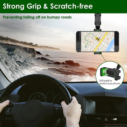 360° Rotatable Rearview Mirror Car Phone Mount