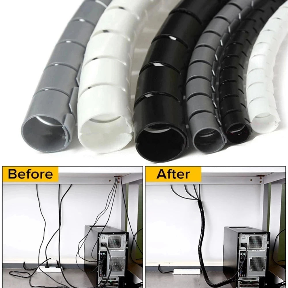Flexible Spiral Cable Organizer & Wire Protector – 10mm & 16mm