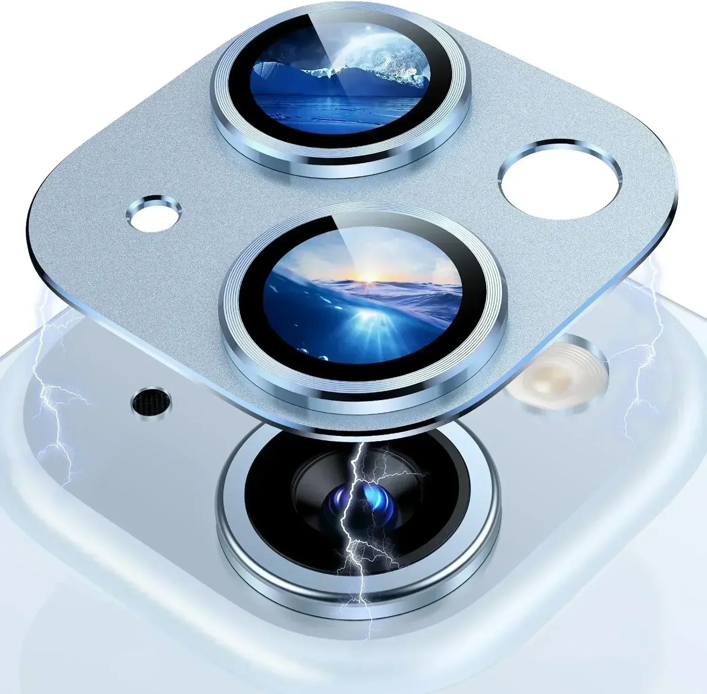 Titanium Black Metal Glass Camera Lens Screen Protector, Protection Cover For IPhone 15 Pro Max, 14 Plus, 13, 15 Pro, 14Pro