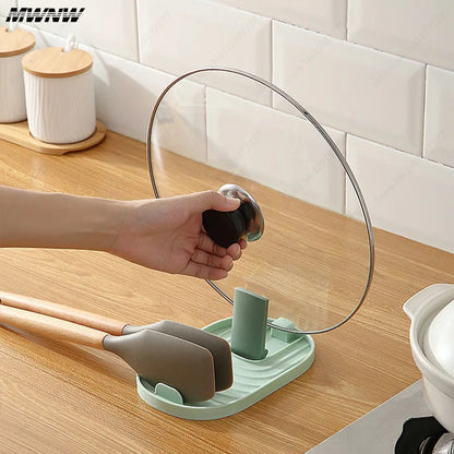 Foldable Kitchen Utensil & Lid Storage Rack