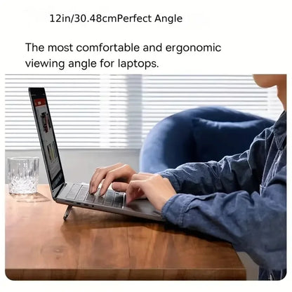 Compact Portable Laptop Stand: Invisible, Foldable, Ergonomic Desk Support for 25.4-45.72 cm Laptops, Tablets, Keyboards, and Ph