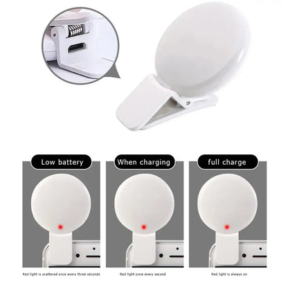 Mini Clip-On Selfie Ring Light