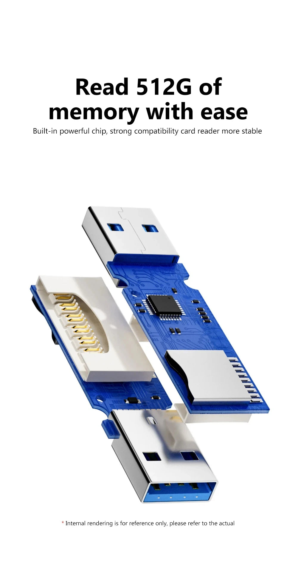 2-in-1 USB 3.0/2.0 Card Reader – SD & TF Compatible