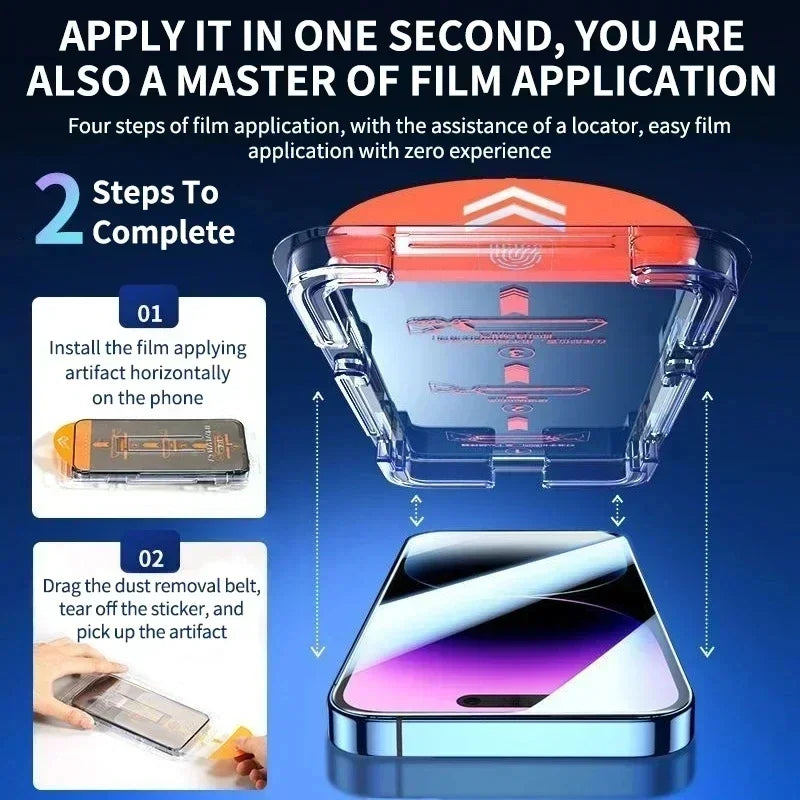 3pcs HD Tempered Glass Screen Protectors for iPhone 17 16 Pro Max 15 14 11 12 13 mini Scratch-Proof Dust-Free Installation