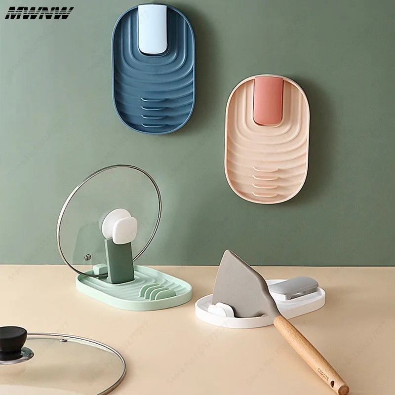 Foldable Kitchen Utensil & Lid Storage Rack