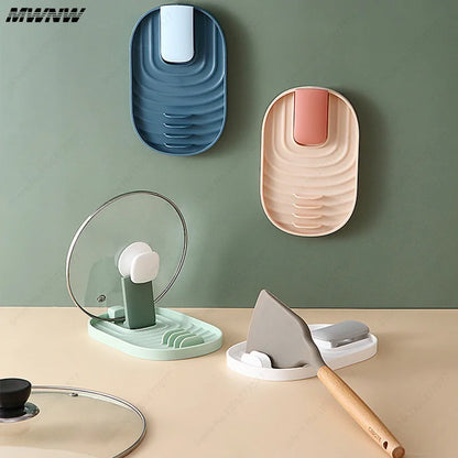 Foldable Kitchen Utensil & Lid Storage Rack