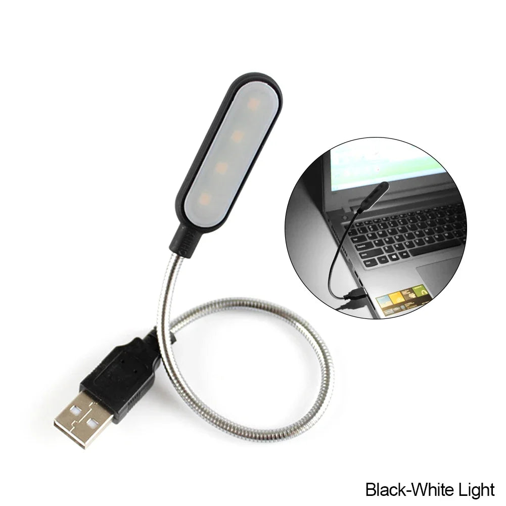 Mini USB LED Reading Lamp – Flexible Neck for Laptop, Power Bank & PC