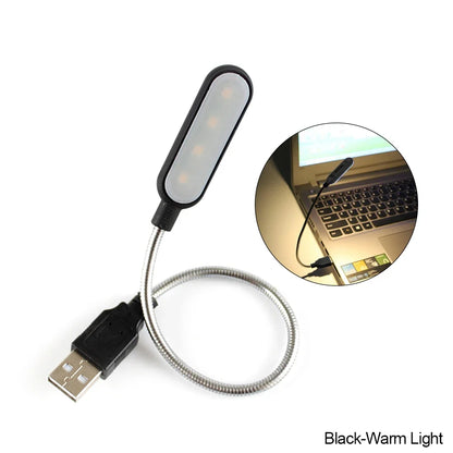 Mini USB LED Reading Lamp – Flexible Neck for Laptop, Power Bank & PC