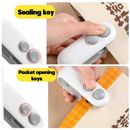 2-in-1 Rechargeable Mini Bag Sealer with Cutter