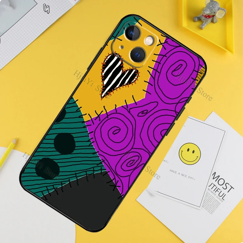 Jack and Sally Halloween Phone Case For iPhone 14 Pro 13 Pro Max 13 Mini 12 11 Pro Max X XS Max 6 6S Plus SE2