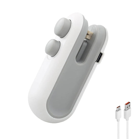 2-in-1 Rechargeable Mini Bag Sealer with Cutter