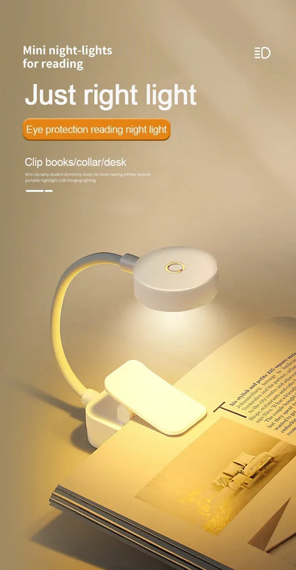 Clip-On LED Book Light – Eye Protection Reading Lamp