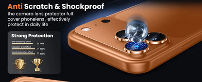 NNBILI For Phone 17 Pro Max Camera Lens Protector Strong Adsorption Metal 9H+ Tempered Glass Camera Screen Full Protective Cover