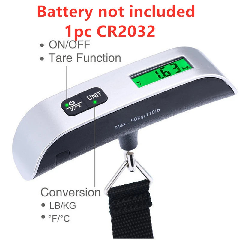 Portable Digital Luggage Scale – 50kg/110lb LCD Display