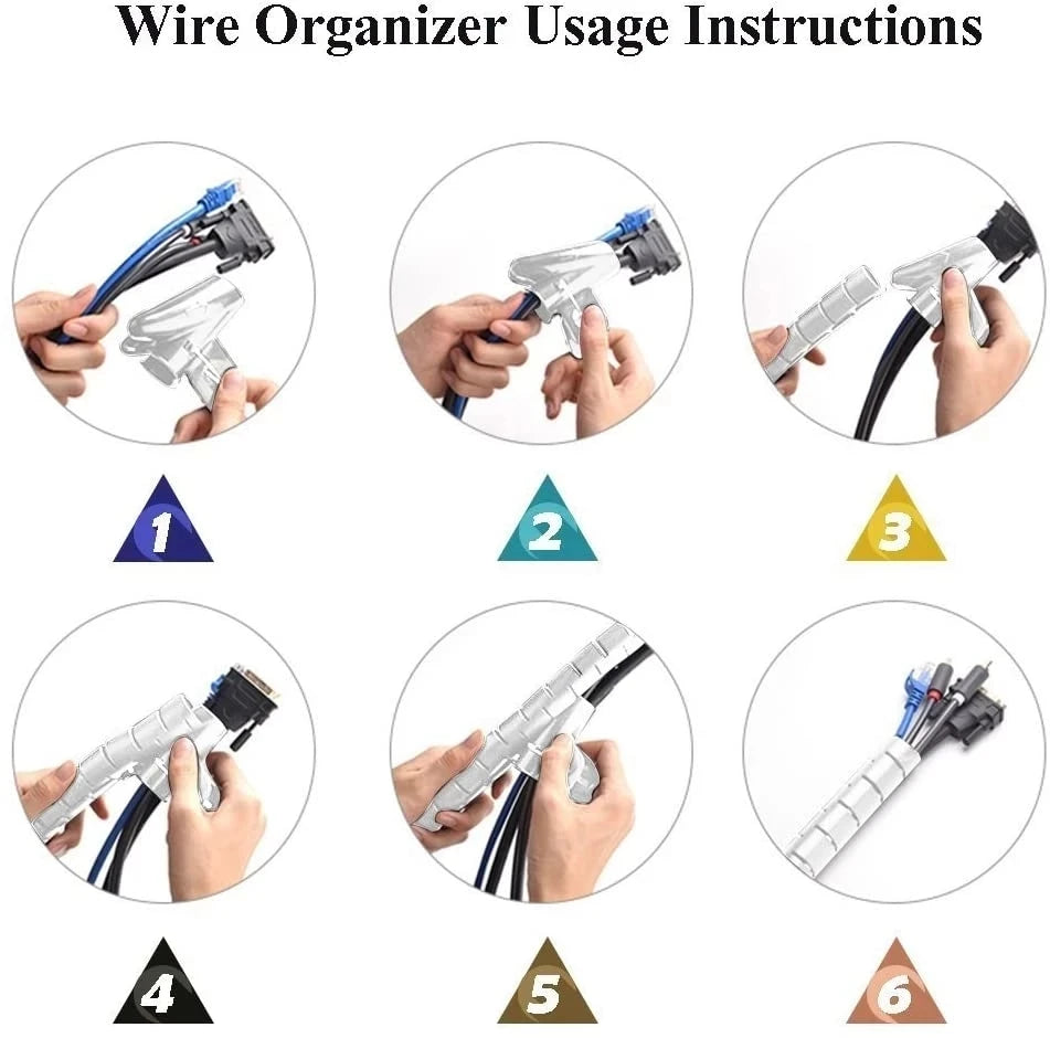 Flexible Spiral Cable Organizer & Wire Protector – 10mm & 16mm